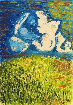 Oil Pastel on canvas